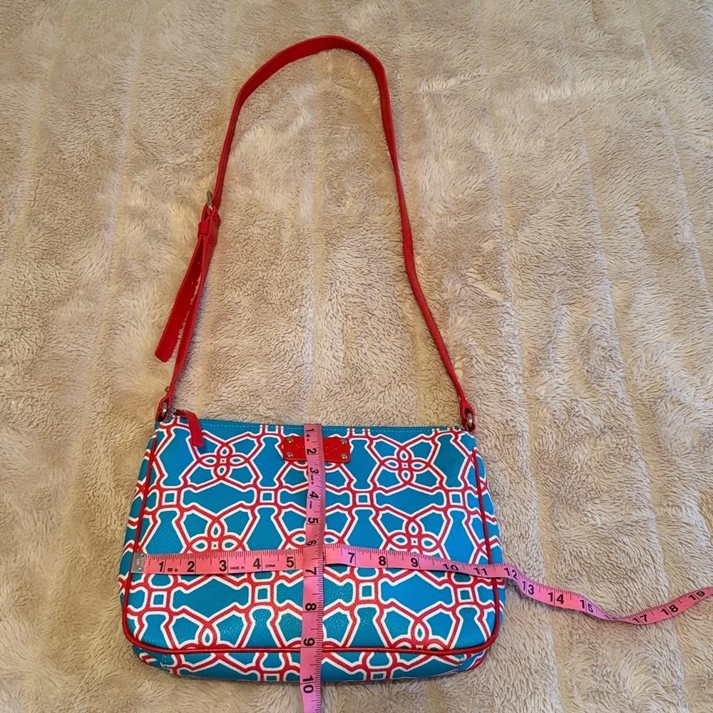 Kate Spade Imani Moroccan Leather bag Crossbody Women's Multicolored Red Blue